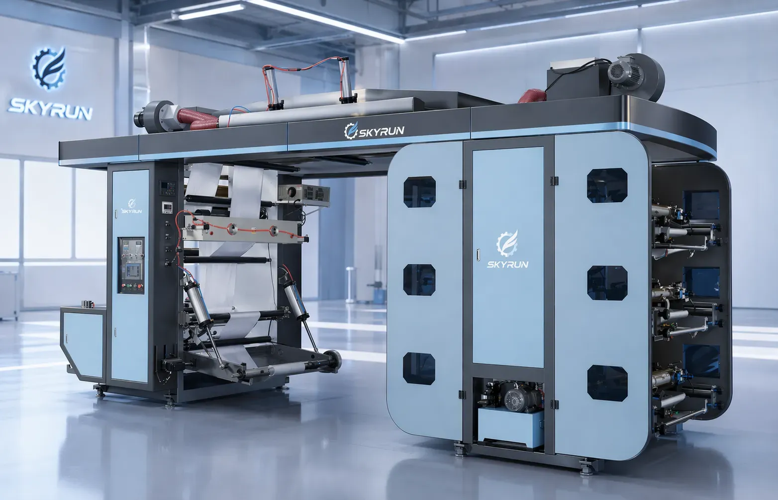 Flexographic printing machines